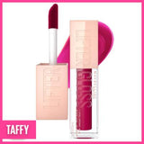 Maybelline Lifter Gloss: Hydrating Hyaluronic Acid Lip Gloss - Non-Sticky, Lifting Effect, Taffy Shade - For Fuller, Smoother Lips