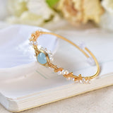 Pearl Bracelets For Women Gold Plating Pearl Bracelet Gold Wire Braided Vintage Style Bracelets Cuff Bracelets Fashion Bracelet