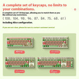 Watermelon Theme Five-sided Sublimation MOG Height PBT Small Steamed Bun Key Cap Mushroom Type