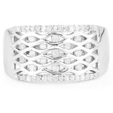 0.41 Carat Genuine White Diamond .925 Sterling Silver Ring