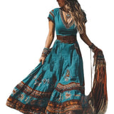 Stylish Trendy Retro Western-style Womens Dress