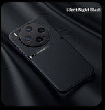 Light Luxury Leather-Grain Magnetic Car Mount Lens-Cover Full-Body Drop-Resistant Protective Case