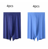 Men's High-waisted Pure Cotton Plus Size Loose Deep-crotch Cotton Breathable Boxer Shorts