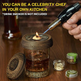 Butane Torch Adjustable Flame for Smoking Guns and Smokers with Wood Chips Bag