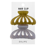 Eklips Frosted Seashell Hair Clips 2-Pack