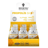 BEE & YOU Dietary Supplement Shots - Vitamin C, Zinc, D3 & Propolis - 12 x 50ml Shots for Natural Immune Support