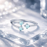 925 Sterling Silver Translucent Opal Ring for Women