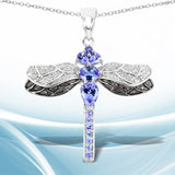 1.93 Carat Genuine Tanzanite and White Topaz .925 Sterling Silver Pendant
