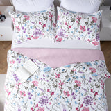 Kasentex Reversible Lightweight Floral Quilt Set - Soft All Season Bedspread Coverlet
