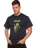 Halloween Green Monster Unisex Bamboo Viscose/Organic Cotton Short Sleeve Graphic T-Shirt