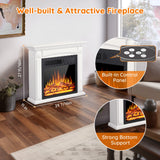 27” Electric Fireplace Mantel Wooden Surround Firebox M1806
