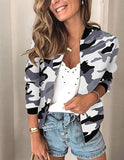 Women's Jacket Zipper Casual Bomber Jacket Coat Stand Collar Short Clothes
