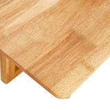 Natural Rubber Wood and Solid Wood Minimalist Coffee Table