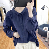 Springautumn Relaxed-fit Youth-boosting Slimming Top For Work