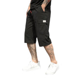 New Summer Thin American-Style Minimalist Casual Mens Cropped Trousers