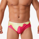 Gradient Flowing-print Triangle Swim Trunks Fashionable
