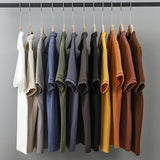 Solid-color Summer Mens Clothing Lapel Half-sleeve High-end Trendy Casual Plain Top