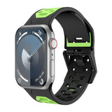 Sport Band Compatible with Apple Watch Ultra 2/Ultra Band 49mm 46mm 45mm 44mm 42mm Men Breathable Silicone Loop Two-Color Wristband with Classic Clasp for iWatch Series 10 9 SE 8 7 6 5 4 3 2 NIKE