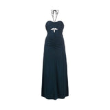 Self-Portrait Cut-Out Ruched Maxi Dress Women