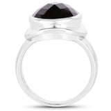 7.90 Carat Genuine Smoky Quartz .925 Sterling Silver Ring