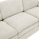 Cozy Upholstered 3-Seater Sofa with Plush Double Cushion and Ergonomic Design