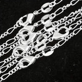 Exquisite Copper Necklace Chain, 16–30in Adjustable, 925 Silver Plated
