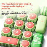 Watermelon Theme Five-sided Sublimation MOG Height PBT Small Steamed Bun Key Cap Mushroom Type