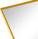 24x36 Inch Gold Metal Framed Arched Mirror