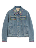 Valentino Garavani Men Embroidered Denim Jacket