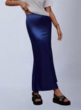 Autumn New Satin Mermaid Bodycon Skirt For Women