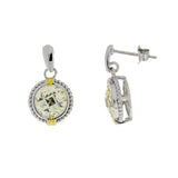 Cubic Zirconium Dangle Earrings Sterling Silver