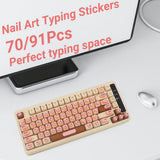 91 Button For Desktop And Notebook Computer Silicone Keyboard Stickers