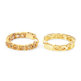 3.20 Carat Genuine Citrine .925 Sterling Silver Earrings