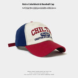 Retro Color Matching Baseball Cap Baby Boy And Girl Summer Sun Protection Hat