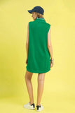 Umgee Frill Contrast Trim Sleeveless Mini Dress