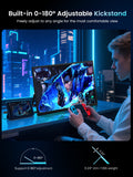UPERFECT Portable Monitor 18.5 Inch, 120Hz 1080P FHD, 125 Percent SRGB, IPS HDR Gaming Screen, FreeSync, VESA Ready With Stand, USB C HDMI External Travel Monitor For Laptop MacBook