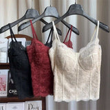Brushed French-style Camisole For A Slimming Pure-yet-sexy Look