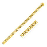 5.5mm 14k Yellow Gold Miami Cuban Semi Solid Chain