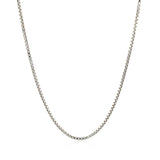 Sterling Silver Rhodium Plated Box Chain 1.3mm
