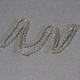 14k White Gold Diamond Cut Cable Link Chain (2.90 mm)