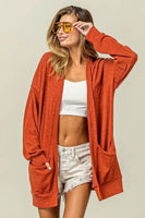 BiBi Open Front Drop Shoulder Cardigan with Pockets