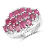 3.00 Carat Genuine Ruby .925 Sterling Silver Ring