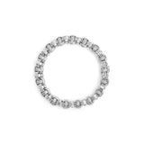 14K White Gold 1/2 Cttw Diamond Knotted Byzantine Link Bracelet (H-I Color, I2-I3 Clarity) - 7" Inches