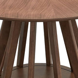 (1 Table+4 Chairs)Modern Dining Table Set of 5 pcs,Wooden Dining Table and Upholstered Chairs for Living Room,Round Kitchen Set with Sturdy Legs for Restaurant,Walnut