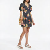 Free People Neon Garden Mini Dress , Size 2