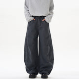 Men's American-style Retro Silhouette Cutaway Wide-Leg Pants