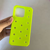Suitable For 11 16Plus Hole DIY Shoe Buckle Pattern Silicone Phone Case