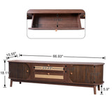 Modern Farmhouse Rattan TV Stand
