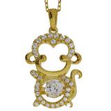 Cubic Zirconia Animal Pendant Sterling Silver