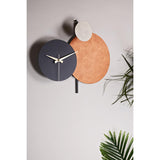 Muyika Handmade Metal Wall Clock - Silent Mechanism, Custom Painted, 18.90 x 17.32 inches